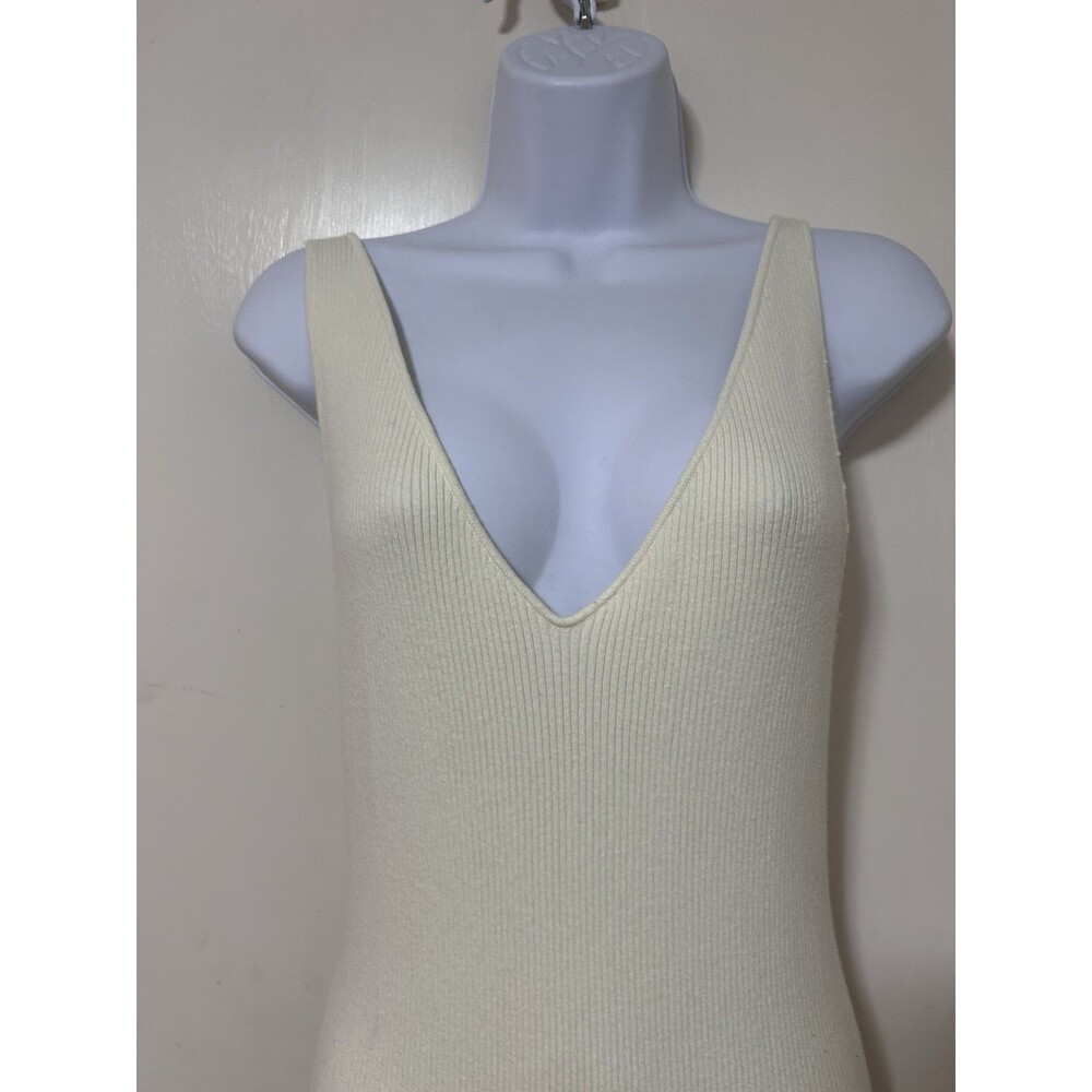 Free People Beach daniela Off White Knit Sleevess Maxi Dress Size Small - Picture 5 of 10